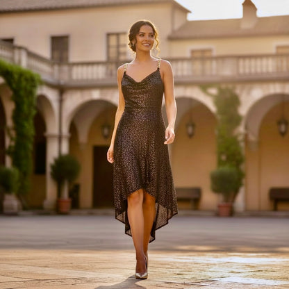 NWT Siena Elegant Sequin Cocktail Dress Size 4